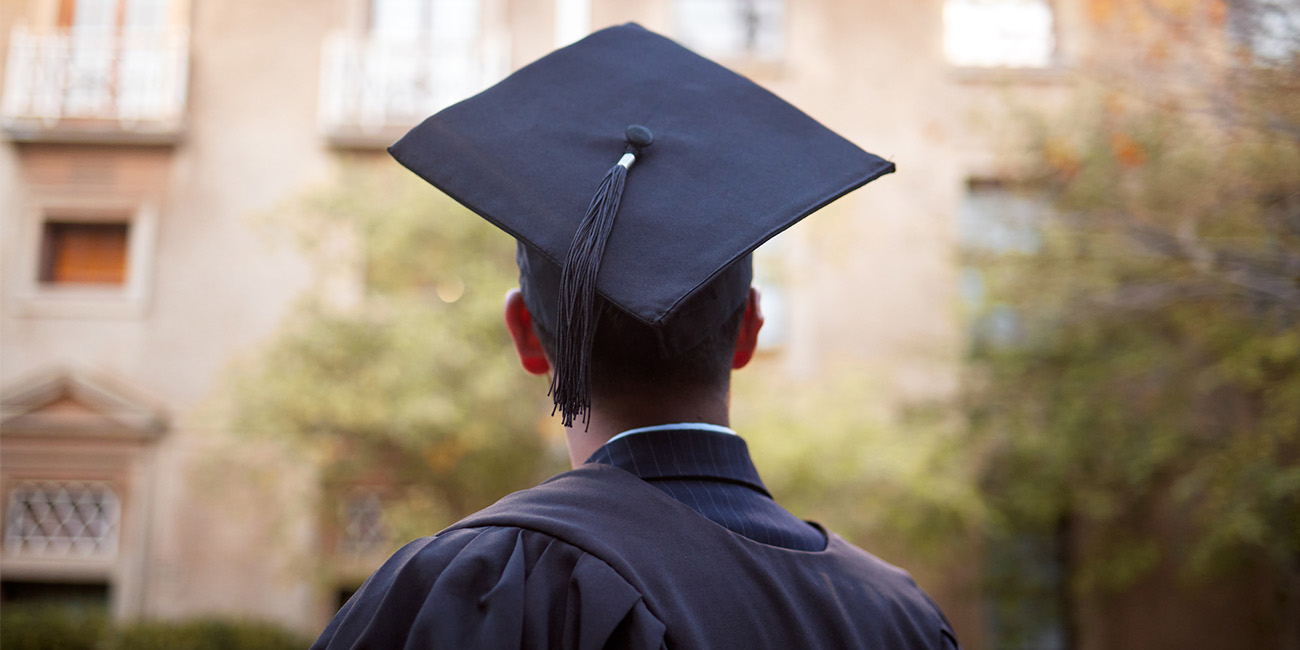 Student looking away from camera